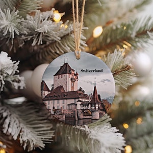 Switzerland Ornament, Christmas Ornament, Switzerland Gift, Christmas Gift, Switzerland Christmas, Switzerland, Switzerland Travel