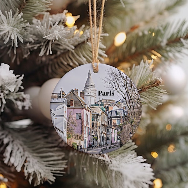 Paris Ornament, Christmas Ornament, Paris Gift, Christmas Gift, Christmas Decor, Paris Souvenir, Paris Travel, Travel Gift, Xmas Tree