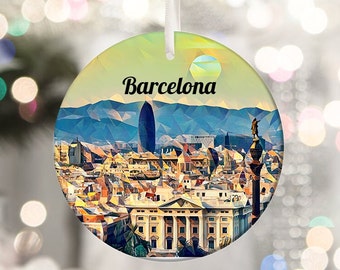 Barcelona Ornament, Barcelona Gift, Christmas Ornament, Barcelona Christmas, Tree Ornament, Christmas Gift, Housewarming Gift, Spain, Travel