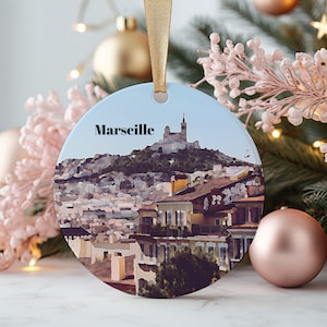Marseille Christmas Ornament, Christmas Gift, Marseille Gift, Marseille Travel, Christmas Decor, Marseille Souvenir, Travel Gift