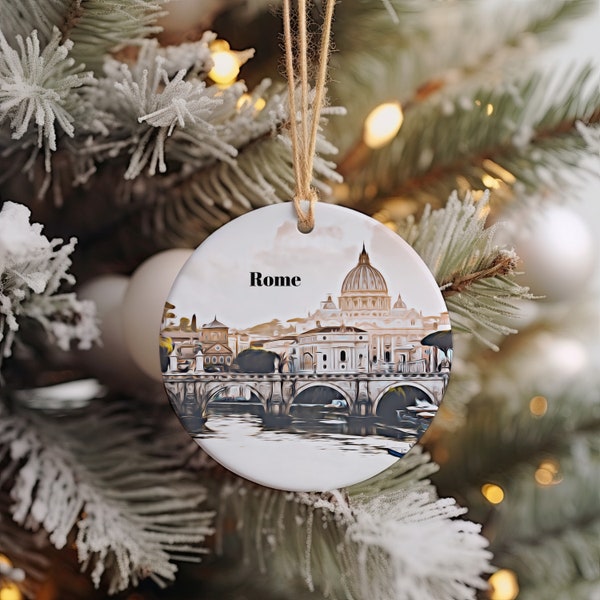 Rome Christmas Ornament, Christmas Gift, Rome Gift, Rome Travel, Christmas Decor, Rome Souvenir, Travel Gift, Tree Ornaments
