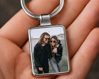 Next Day Ship Photo Keychain, Anniversary Gift for Boyfriend, Custom Picture Keychain