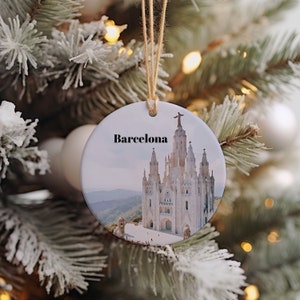 Barcelona Ornament, Christmas Ornament, Barcelona Gift, Christmas Gift, Barcelona Christmas, Barcelona, Barcelona Travel, Christmas Travel