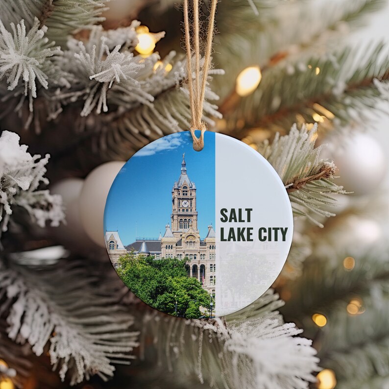 Salt Lake City Christmas Ornament, Christmas Gift, Salt Lake City Gift