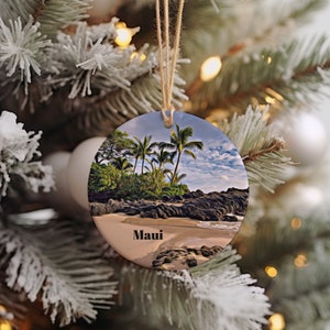 Maui Ornament, Christmas Ornament, Maui Gift, Christmas Gift, Maui Christmas, Maui, Maui Travel, Christmas Travel, Christmas Decor