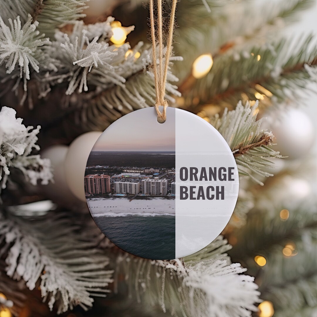 Orange Beach Ornament, Christmas Ornament, Orange Beach Gift, Christmas