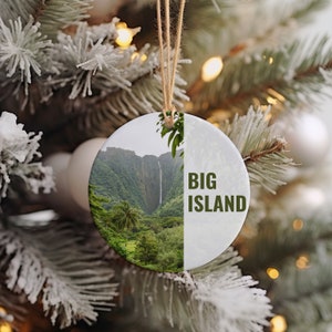 Big Island Christmas Ornament, Christmas Gift, Big Island Gift, Big Island Travel, Christmas Decor, Big Island Souvenir, Travel Gift