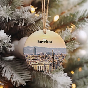 Barcelona Ornament, Christmas Ornament, Barcelona Gift, Christmas Gift, Barcelona Christmas, Barcelona, Barcelona Travel, Christmas Travel