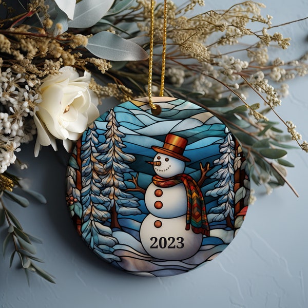 Snowman Christmas Ornament, Christmas Decoration, Holiday Gift Idea, Heirloom Keepsake, Gift Exchange, Gift Idea, Xmas Tree, Holiday Decor