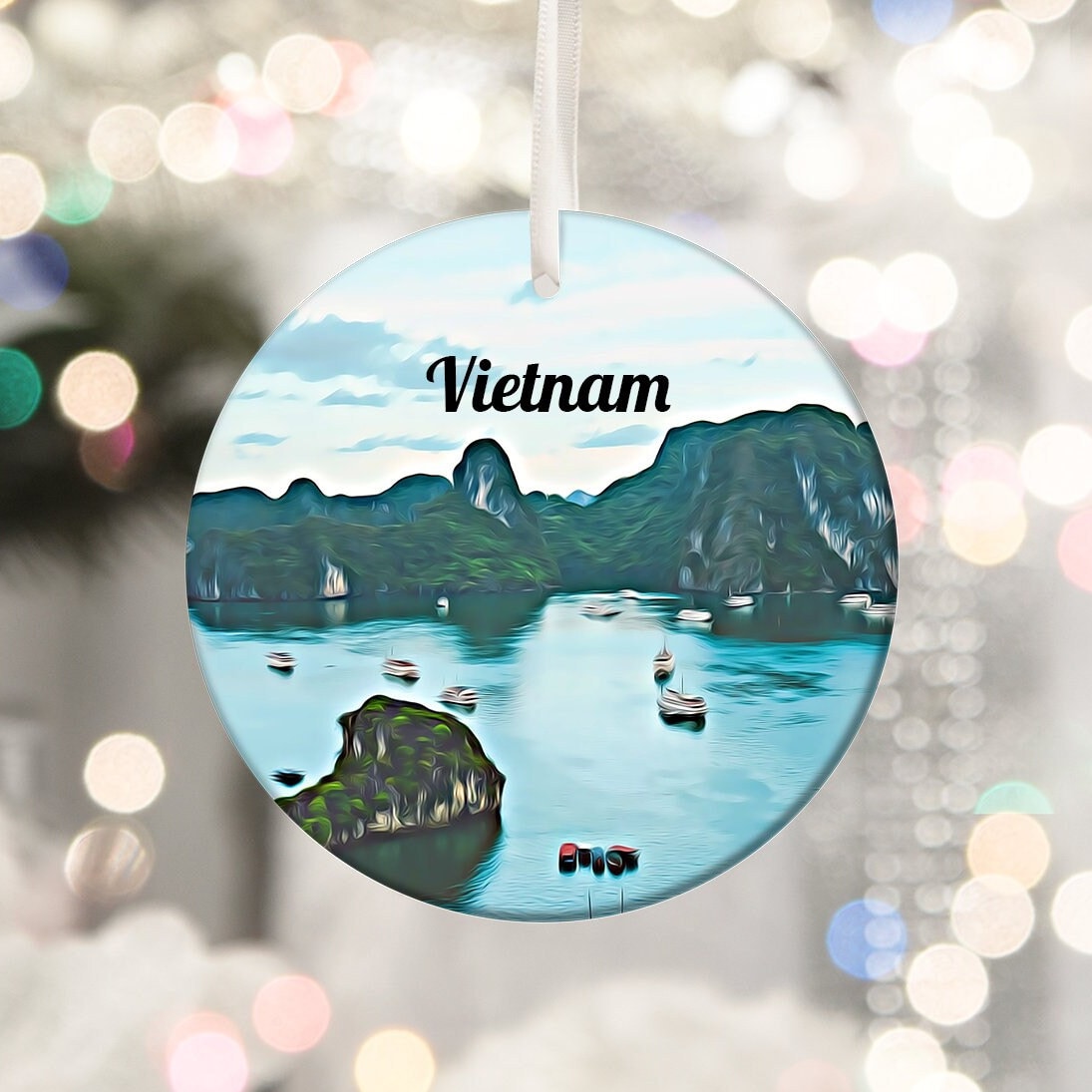 Vietnam Ornament, Vietnam Gift, Christmas Ornament, Tree Ornament, Christmas Gift, Housewarming Gift, Vietnam Souvenir, Vietnam Christmas