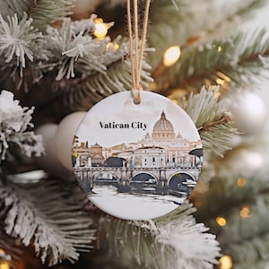 Vatican City Christmas Ornament, Christmas Gift, Vatican City Gift, Vatican City Travel, Christmas Decor, Vatican City Souvenir, Travel Gift