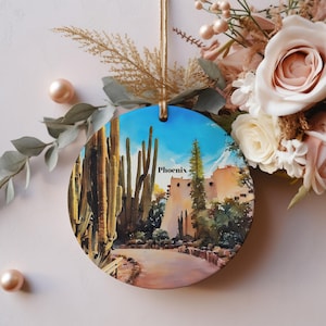 Phoenix Ornament, Christmas Ornament, Phoenix Gift, Travel Christmas Ornament, Christmas Decor, Arizona Travel, Phoenix Travel, Travel Gift