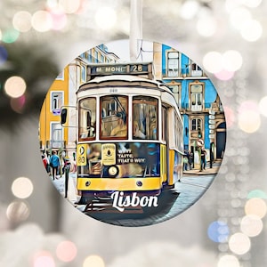 Lisbon Ornament, Lisbon Gift, Christmas Ornament, Tree Ornament, Christmas Gift, Housewarming Gift, Lisbon Souvenir, Lisbon Christmas