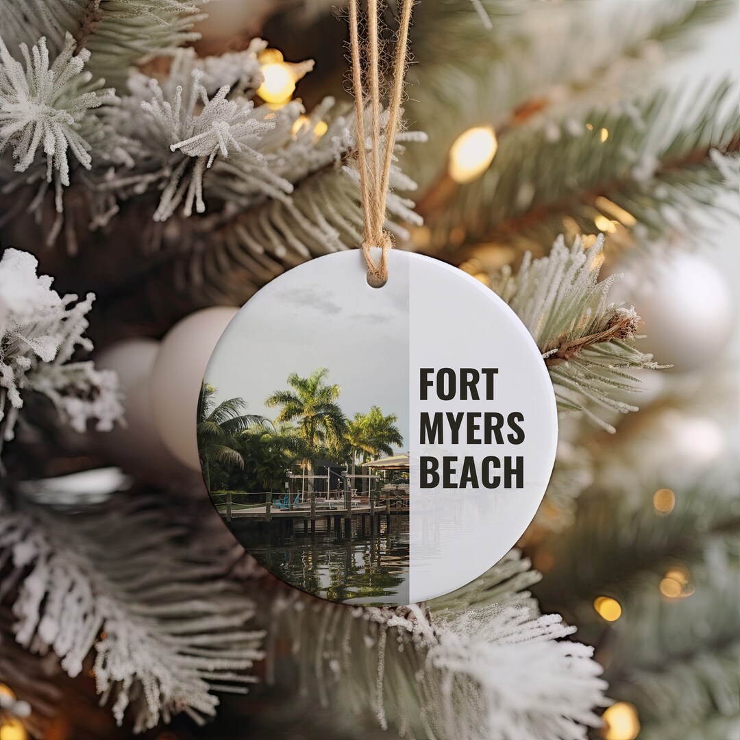 Fort Myers Beach Ornament, Christmas Ornament, Fort Myers Beach Gift