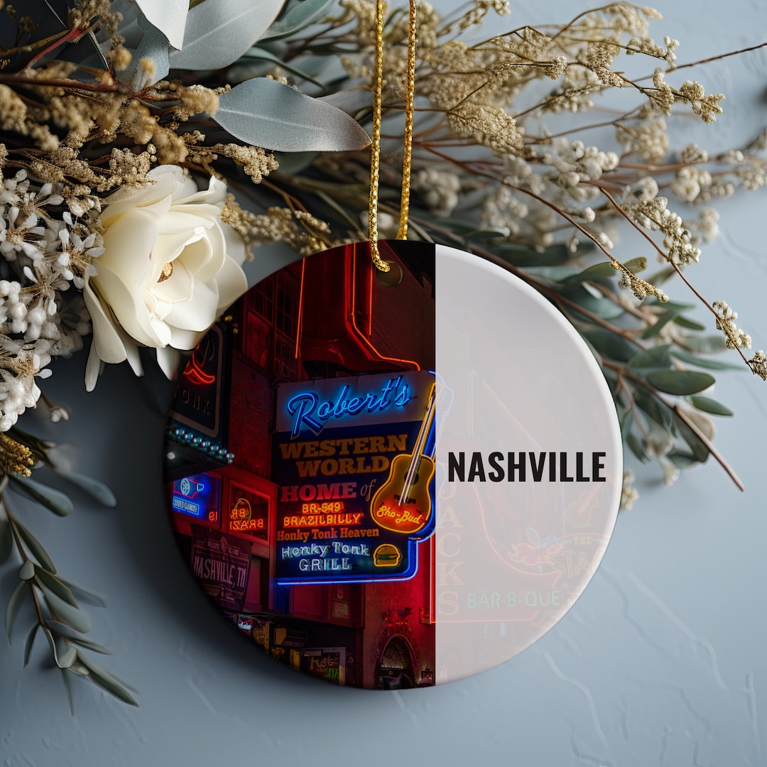 Nashville Ornament, Christmas Ornament, Nashville Gift, Christmas Gift
