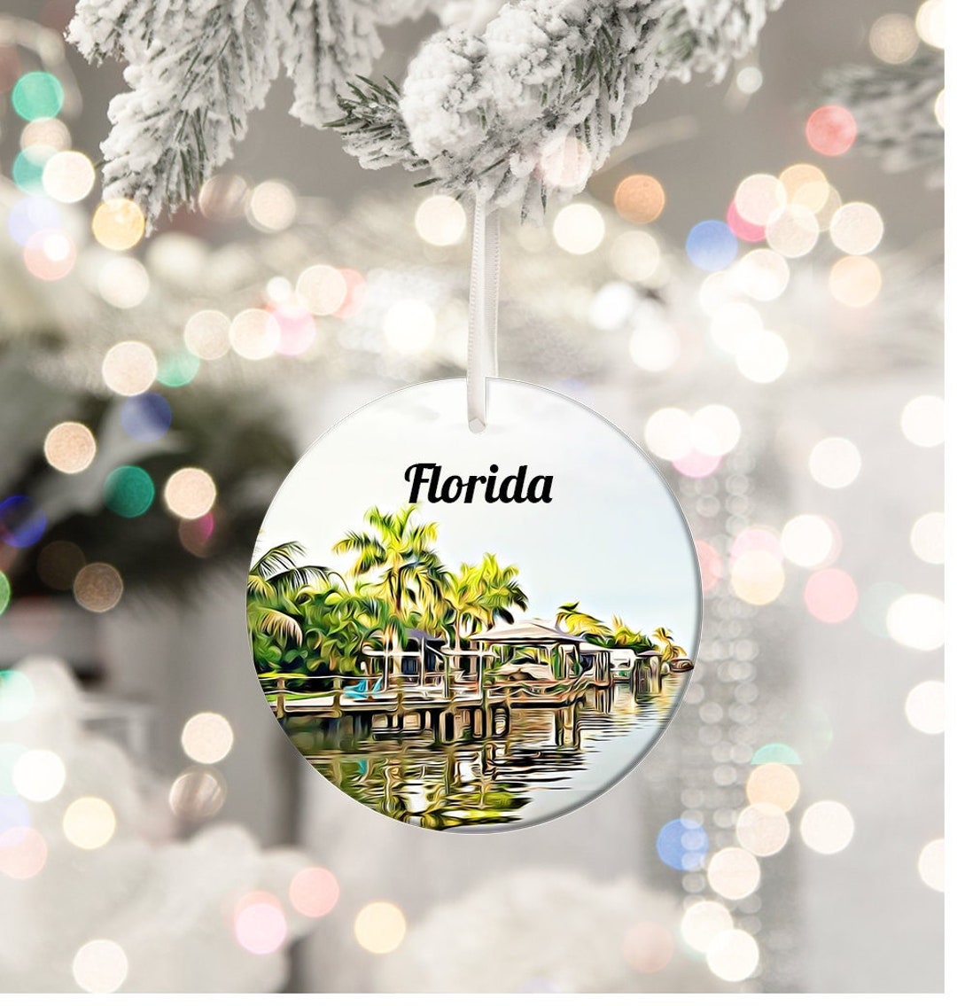 Florida Ornament, Christmas Gift, Christmas Ornament, Florida Christmas