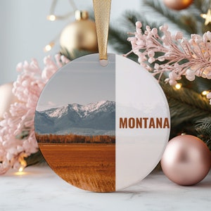 Montana Christmas Ornament, Christmas Gift, Montana Gift, Montana Travel, Christmas Decor, Montana Souvenir, Travel Gift, Tree Ornaments