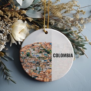 Colombia Ornament, Christmas Ornament, Colombia Gift, Christmas Gift, Christmas Decor, Colombia Souvenir, Colombia Travel, Travel Gift