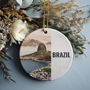 Brazil Ornament, Christmas Ornament, Brazil Gift, Christmas Gift, Brazil Christmas, Brazil, Brazil Travel, Christmas Travel, Christmas Decor