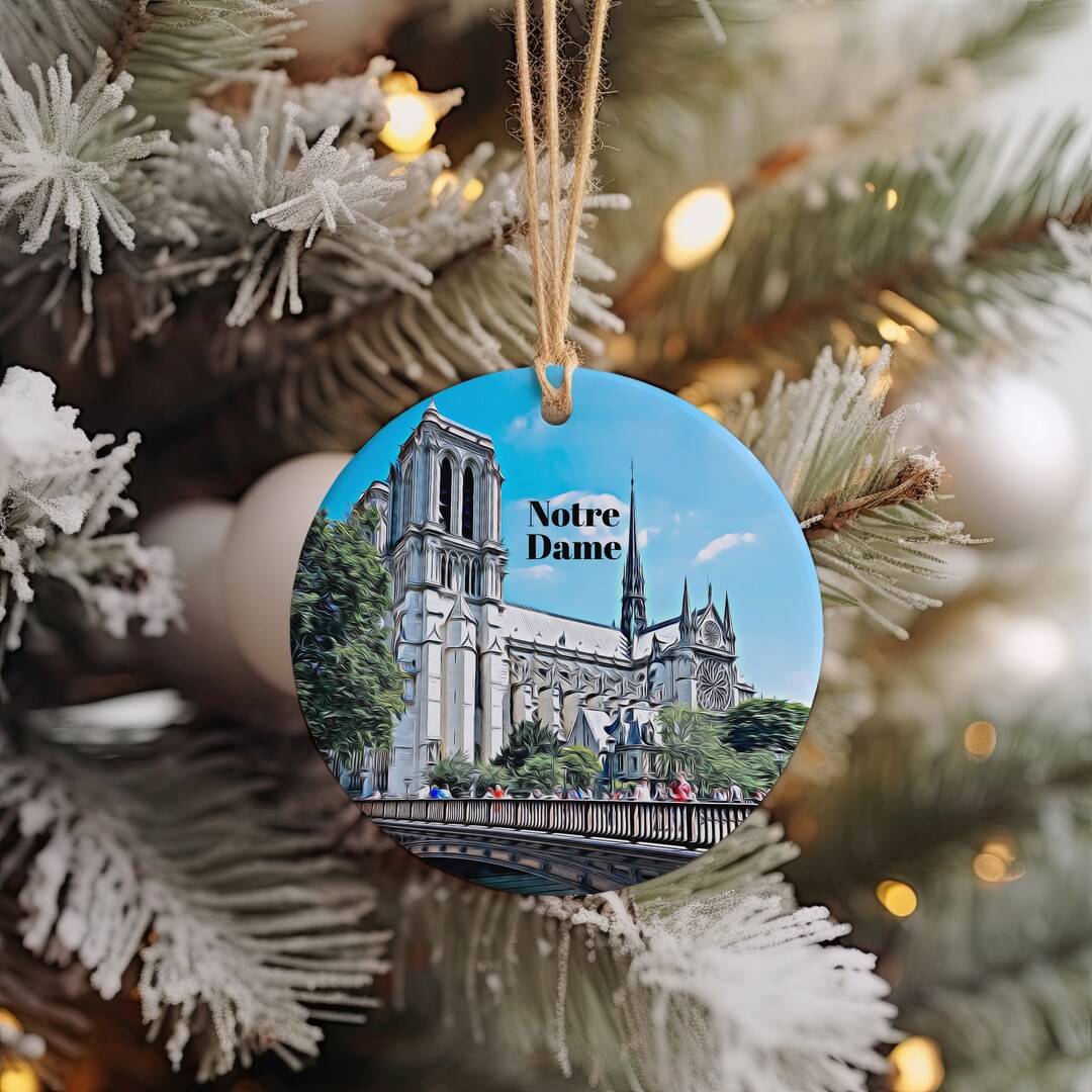 Notre Dame Ornament, Christmas Ornament, Notre Dame Gift, Christmas