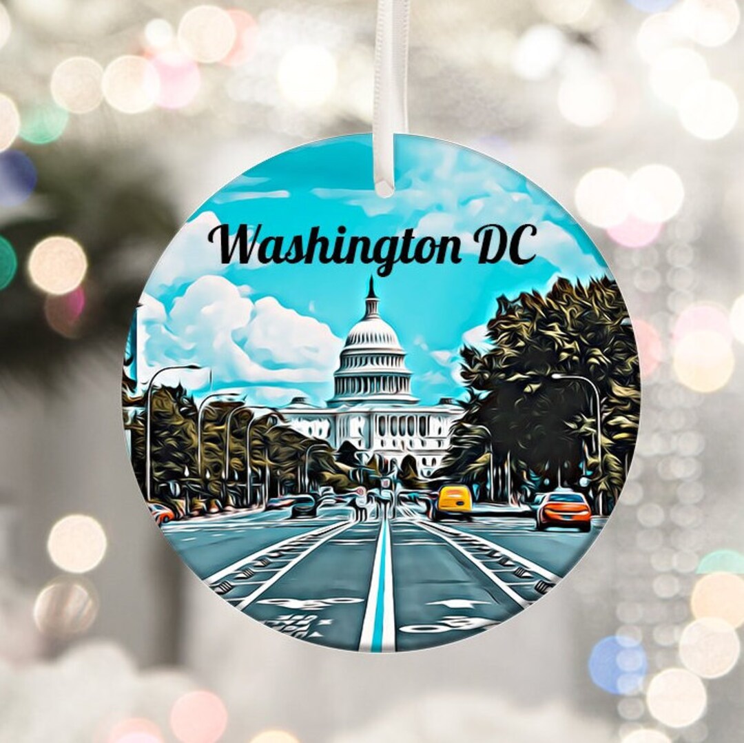Washington DC Ornament Christmas Ornament Washington DC Etsy