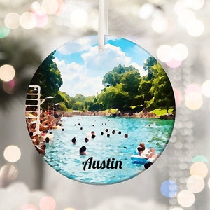 Austin Ornament, Christmas Ornament, Austin Gift, Christmas Gift, Austin Souvenir, Austin Christmas, Austin Texas, Austin Travel, Christmas