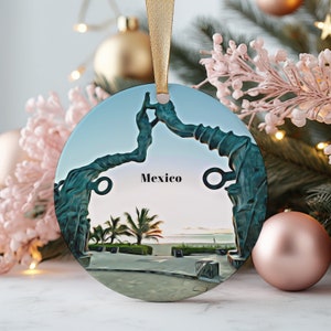 Mexico Ornament, Christmas Ornament, Mexico Gift, Christmas Gift, Christmas Decor, Mexico Souvenir, Mexico Travel, Travel Gift, Xmas Tree