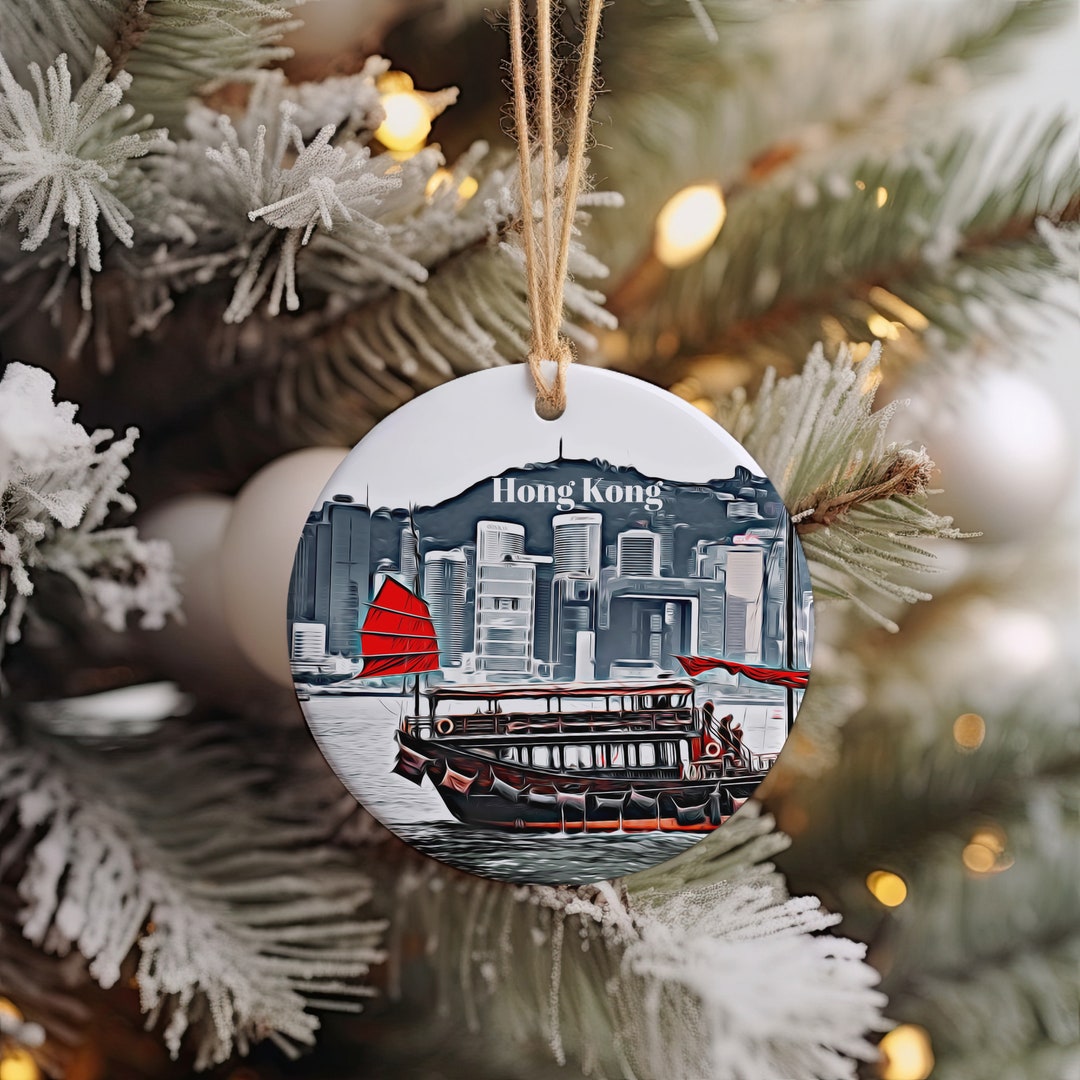 Hong Kong Christmas Ornament, Christmas Gift, Hong Kong Gift, Hong Kong Travel, Christmas Decor