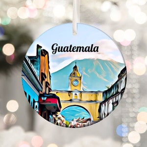 Guatemala Christmas Ornament, Antigua Guatemala Travel Souvenir, Guatemalan Gift, Holiday Tree Decor, Vacation Keepsake