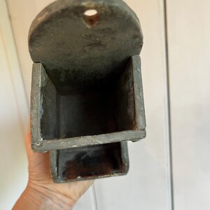 Antique Gray Painted Wood Wall Match Box - Etsy