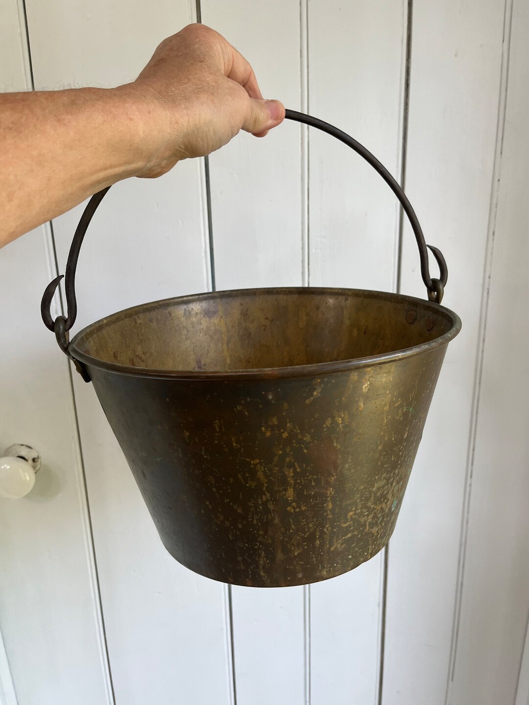 Large Vintage Copper Bucket Etsy