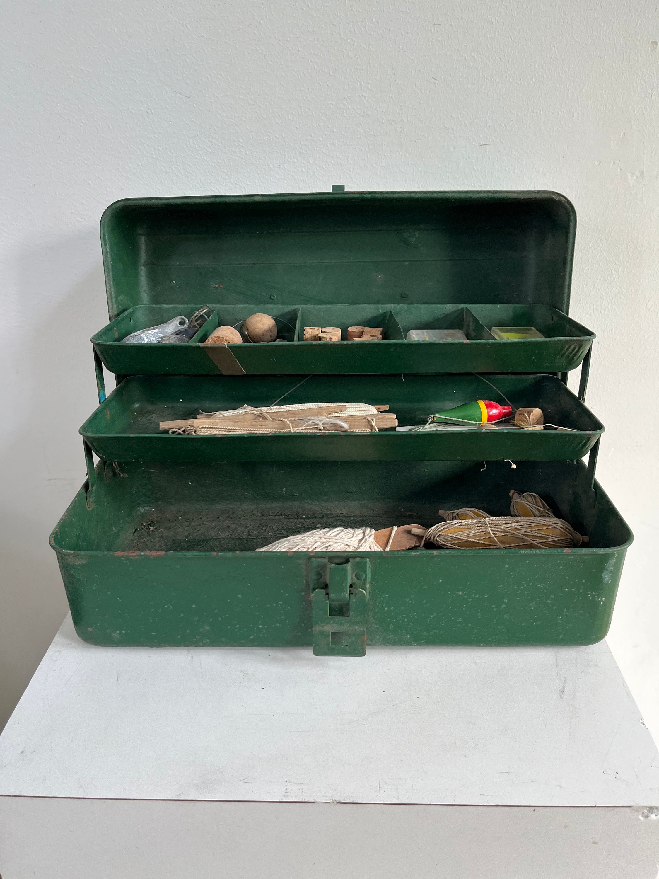 Antique Fishing Tackle Box 