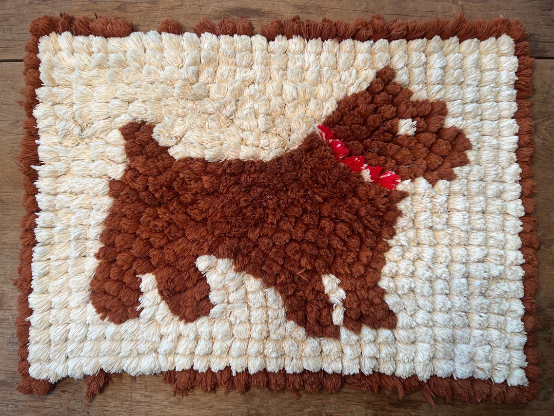 Scotty Rug Mat Vintage 1950 Tuft Style Scotty Dog Rug - Etsy