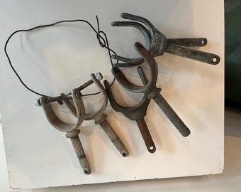 Collection of 6 Vintage Metal Oar Locks