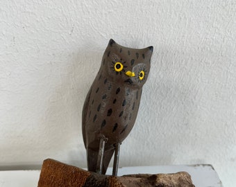 Vintage Owl Carving