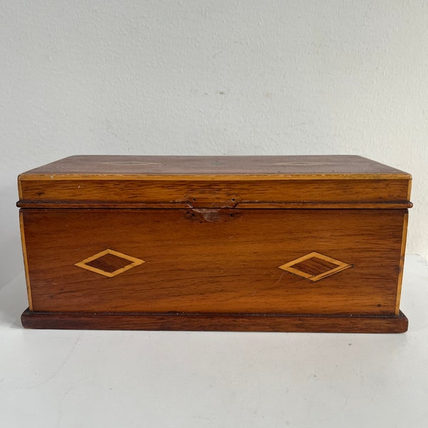 Vintage Marquetry Jewelry Box