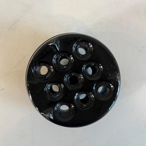 Black Ceramic Flower Frog