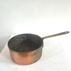Small Copper Pot with a Brass Handle