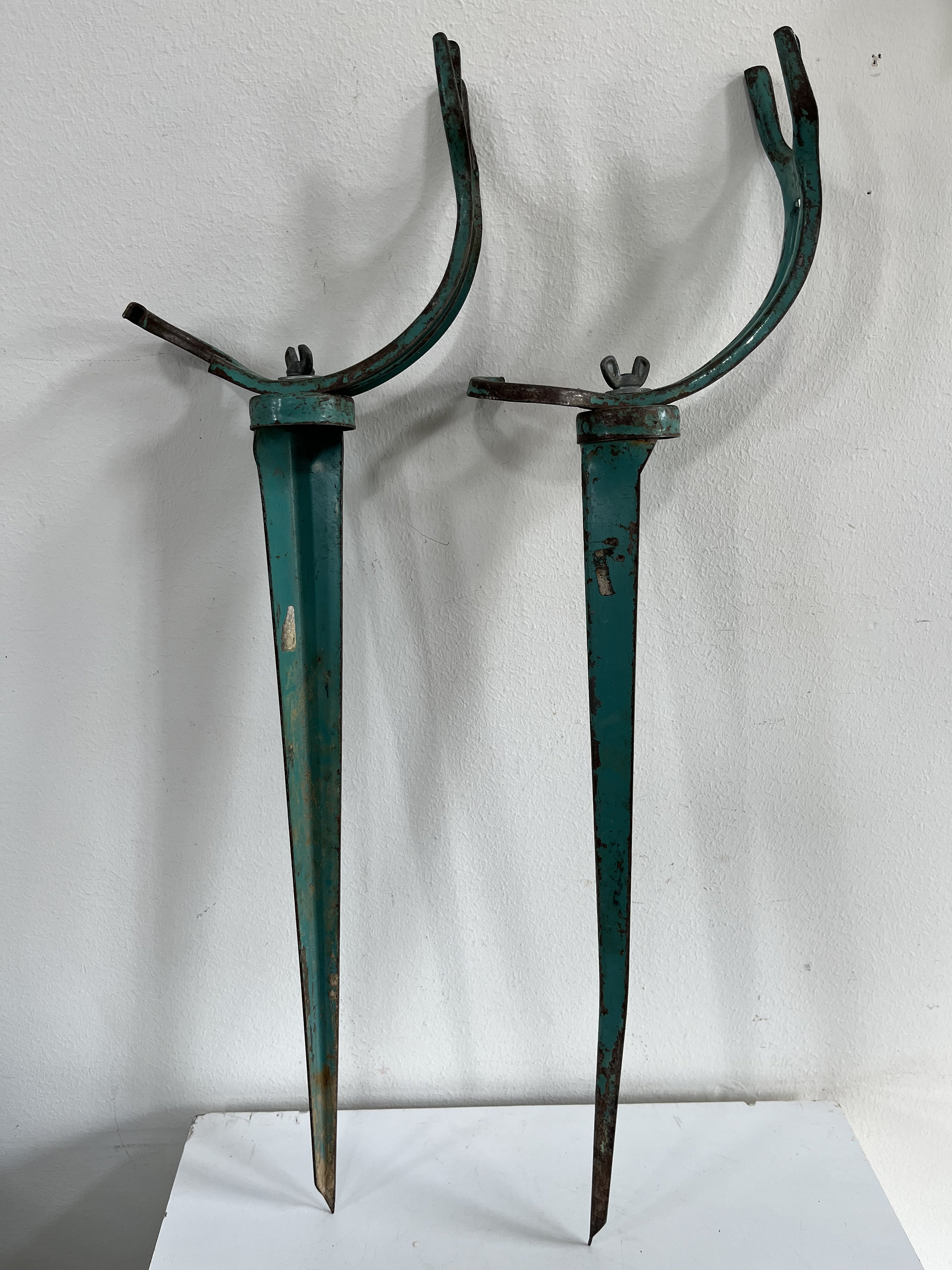 Vintage Metal Fishing Pole Holders 