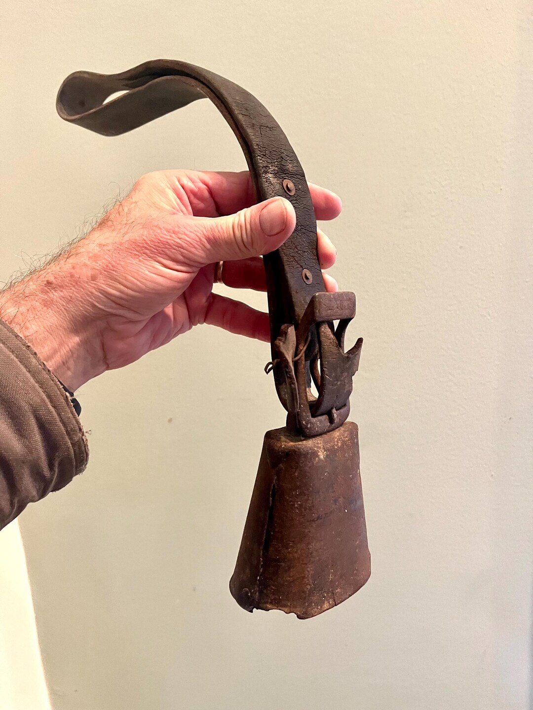 Goat Bell Ringer Vintage Cow or Goat Bell With Collar - Etsy