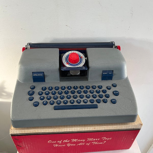 Vintage Child Marx Typewriter in Box