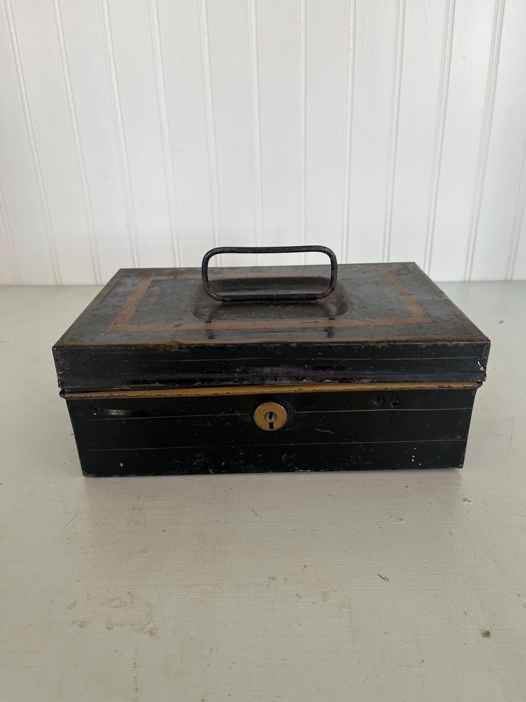 Vintage Metal Cash Box - Etsy