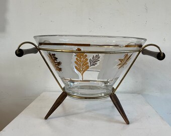Mid Century Modern Bowl in Stand