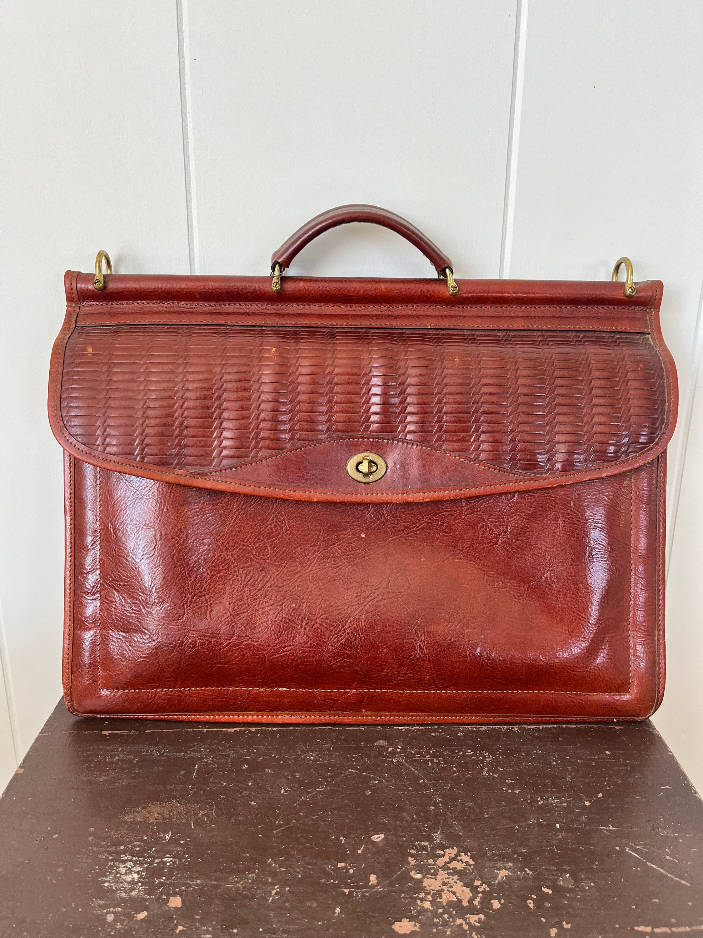 Large Leather Jack Georges Briefcase or Purse Etsy