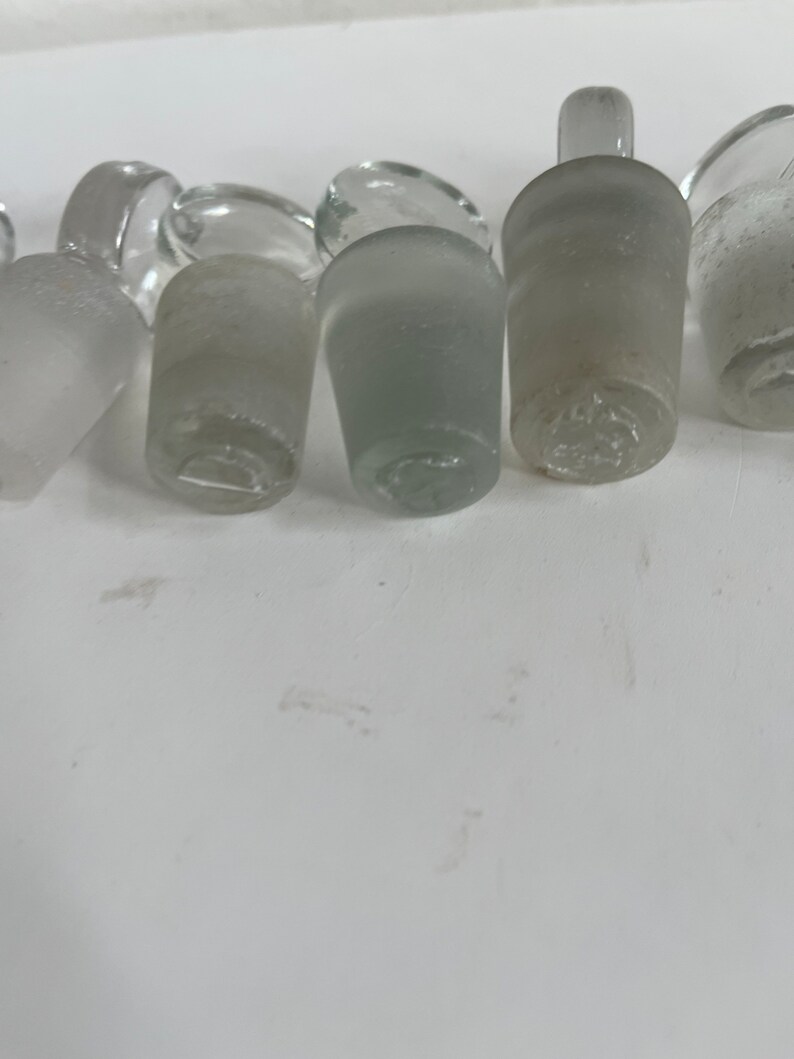 Collection of 10 Vintage Glass Bottle Stoppers Etsy
