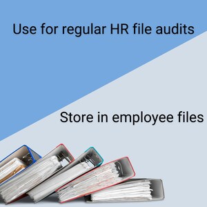 Employee Personnel File Audit Checklist - Digital Download for Small ...
