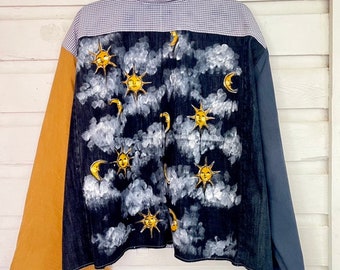 Enya Mom Repurposed Denim Longsleeve