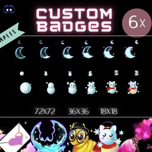 Made to Order benutzerdefinierte Twitch Sub Abzeichen | Süßes Sub/Bit Badges Twitch Emote Design | auf Twitch Discord Youtube