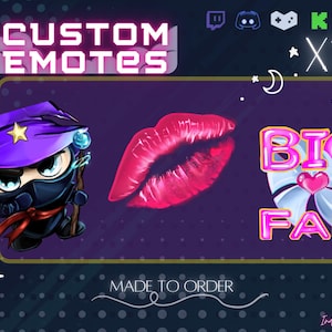 1x CUSTOM Emote for Twitch/Kick/Discord/Youtube  | Graphics for Streamers | Emote Commissions - Made to order