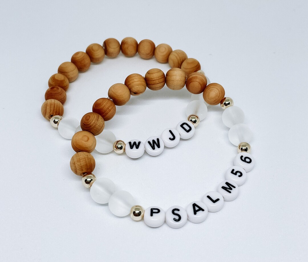 WWJD Bracelet Verse Bracelet Gold or Silver Spacers Etsy